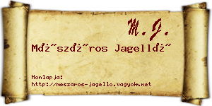 Mészáros Jagelló névjegykártya